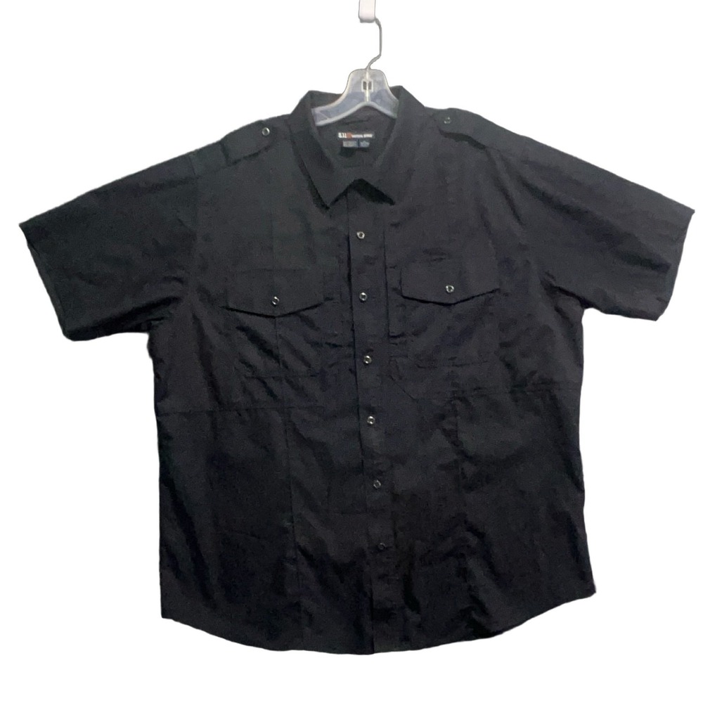 5.11 Tactical Series 71168 Shirt Men's XL Black Solid Tactical Uniform